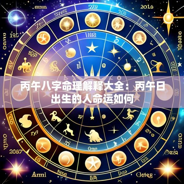 丙午八字命理解释大全：丙午日出生的人命运如何