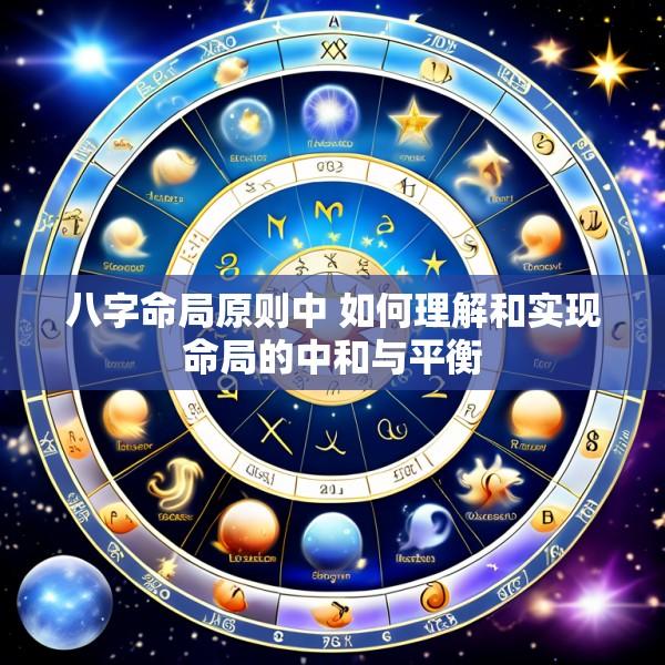 八字命局原则中 如何理解和实现命局的中和与平衡