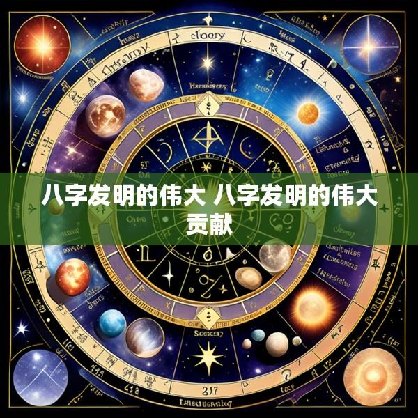 八字发明的伟大 八字发明的伟大贡献