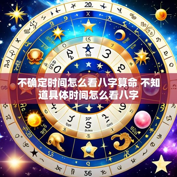 不确定时间怎么看八字算命 不知道具体时间怎么看八字