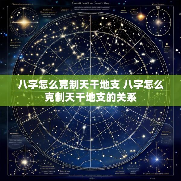 八字怎么克制天干地支 八字怎么克制天干地支的关系