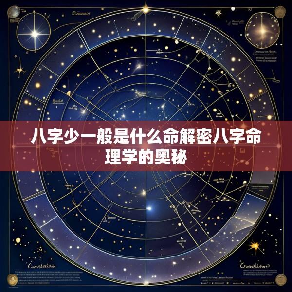 八字少一般是什么命解密八字命理学的奥秘