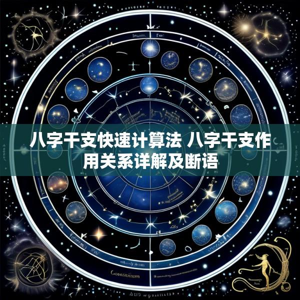 八字干支快速计算法 八字干支作用关系详解及断语