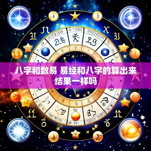 八字和数易 易经和八字的算出来结果一样吗