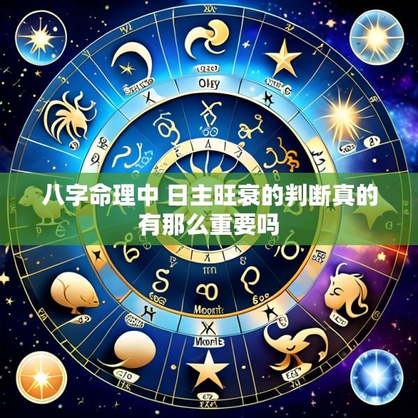 八字命理中 日主旺衰的判断真的有那么重要吗