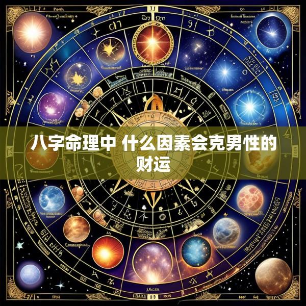 八字命理中 什么因素会克男性的财运