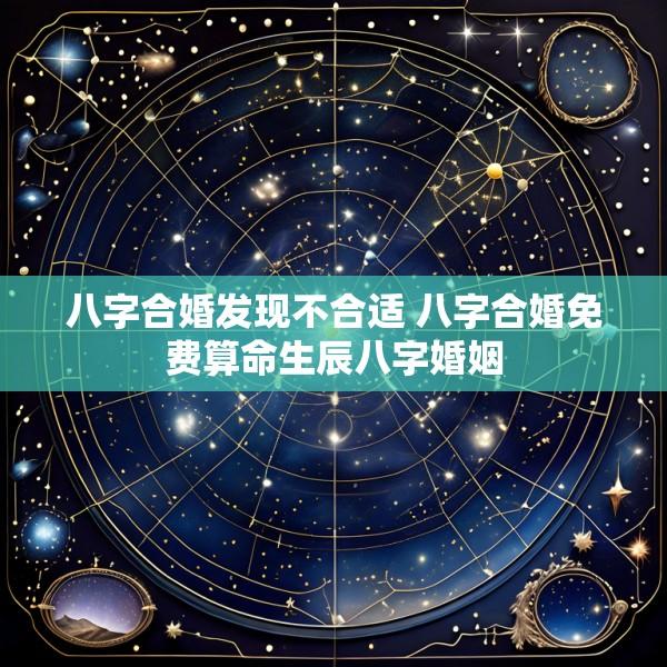 八字合婚发现不合适 八字合婚免费算命生辰八字婚姻