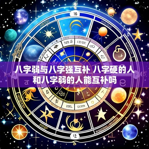 八字弱与八字强互补 八字硬的人和八字弱的人能互补吗