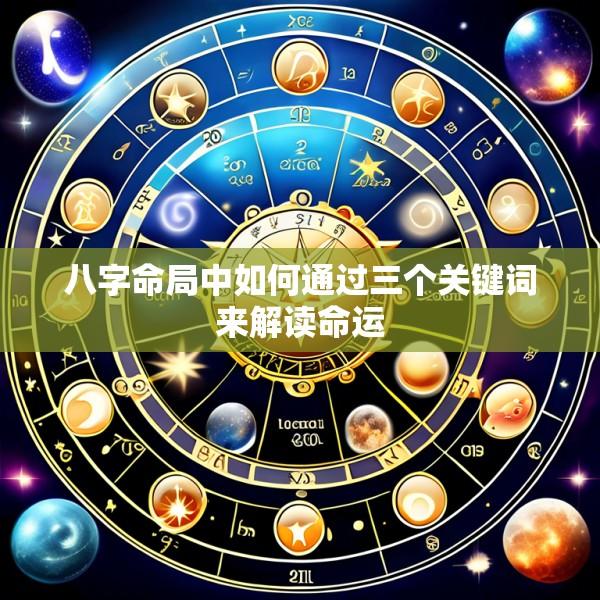 八字命局中如何通过三个关键词来解读命运