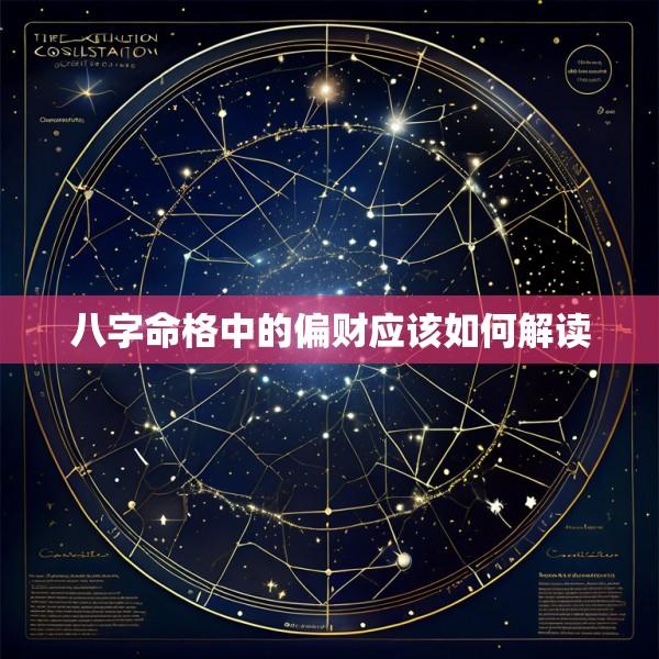 八字命格中的偏财应该如何解读