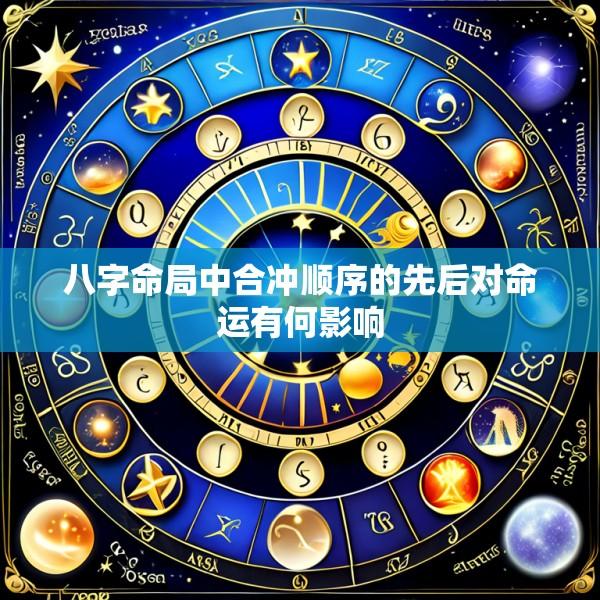 八字命局中合冲顺序的先后对命运有何影响