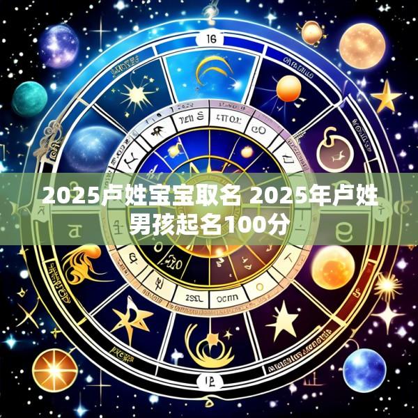 2025卢姓宝宝取名 2025年卢姓男孩起名100分