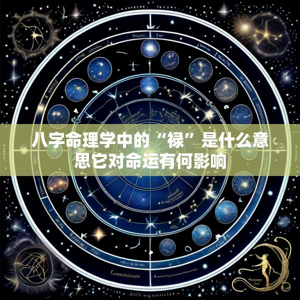 八字命理学中的“禄”是什么意思它对命运有何影响