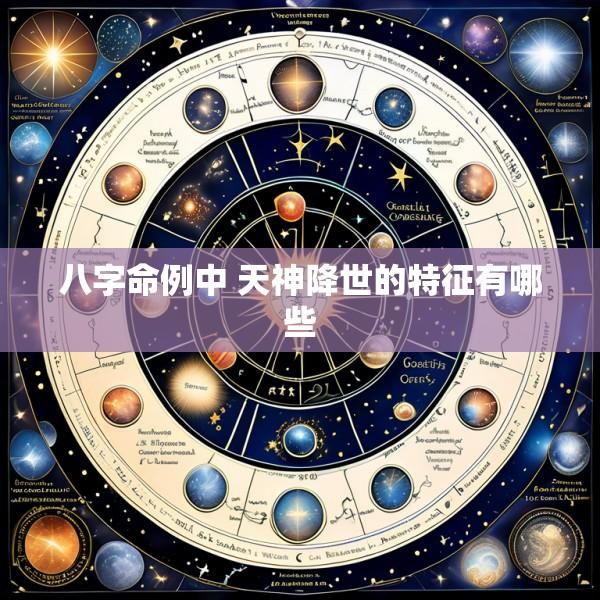 八字命例中 天神降世的特征有哪些