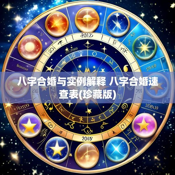 八字合婚与实例解释 八字合婚速查表(珍藏版)