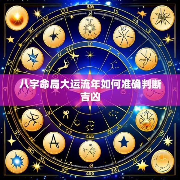 八字命局大运流年如何准确判断吉凶