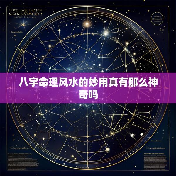 八字命理风水的妙用真有那么神奇吗