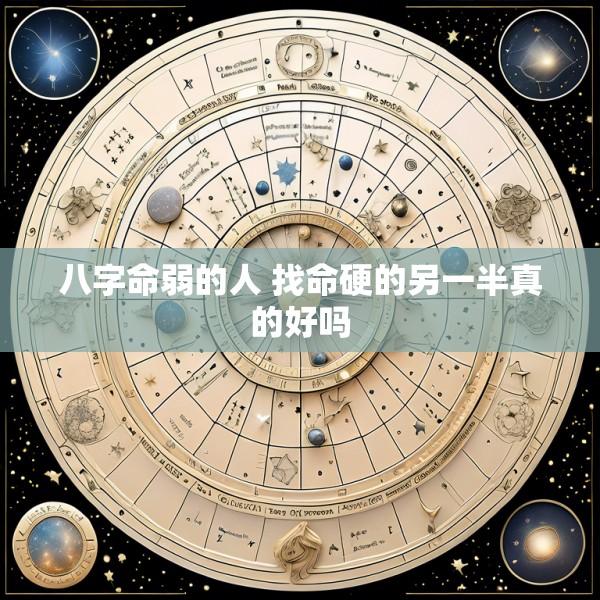 八字命弱的人 找命硬的另一半真的好吗