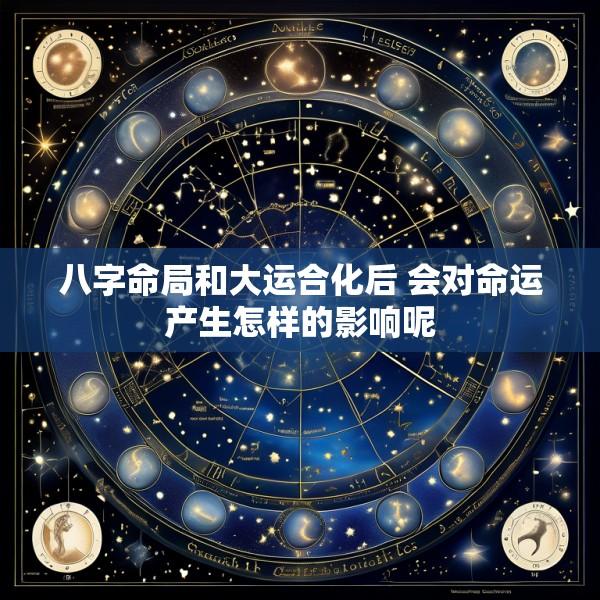 八字命局和大运合化后 会对命运产生怎样的影响呢