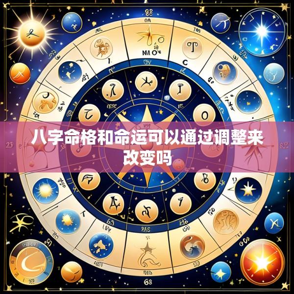 八字命格和命运可以通过调整来改变吗