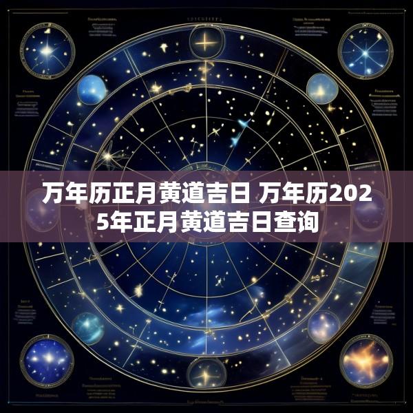 万年历正月黄道吉日 万年历2025年正月黄道吉日查询