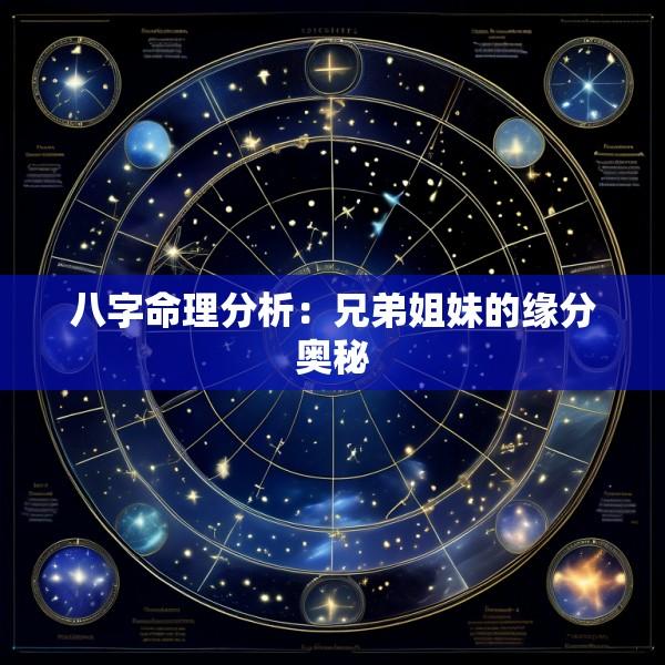 八字命理分析：兄弟姐妹的缘分奥秘