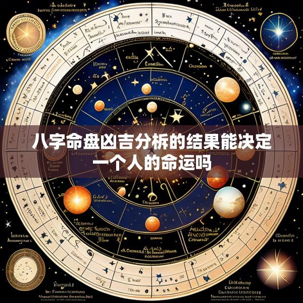 八字命盘凶吉分柝的结果能决定一个人的命运吗