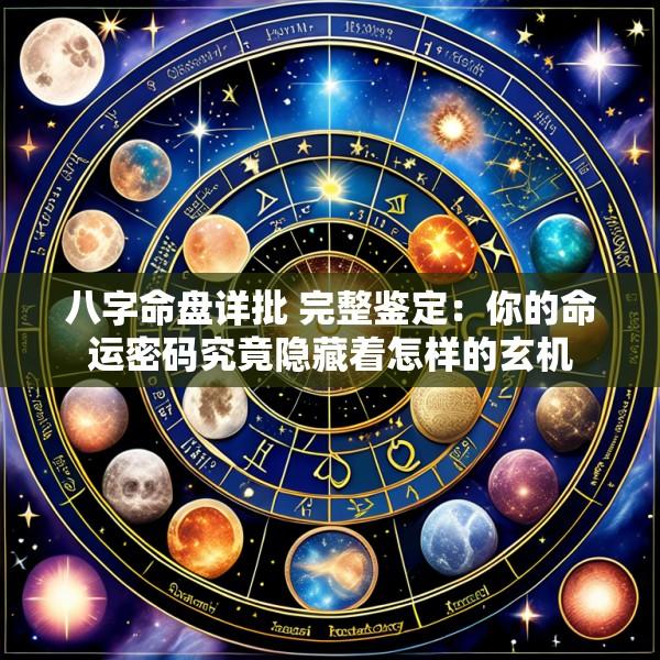 八字命盘详批 完整鉴定：你的命运密码究竟隐藏着怎样的玄机