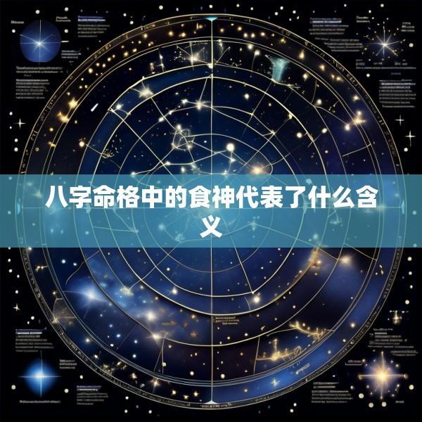 八字命格中的食神代表了什么含义