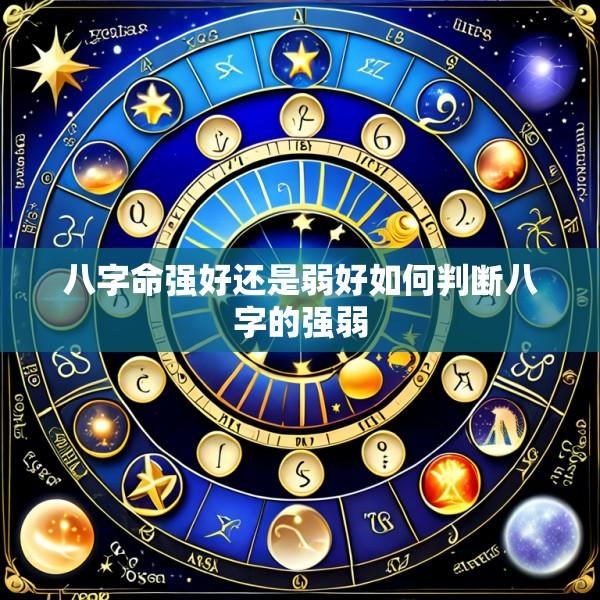 八字命强好还是弱好如何判断八字的强弱