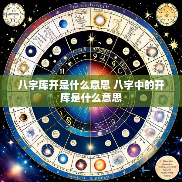 八字库开是什么意思 八字中的开库是什么意思