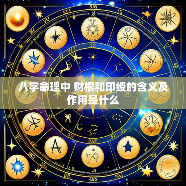 八字命理中 财根和印绶的含义及作用是什么