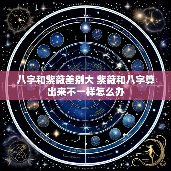 八字和紫薇差别大 紫薇和八字算出来不一样怎么办