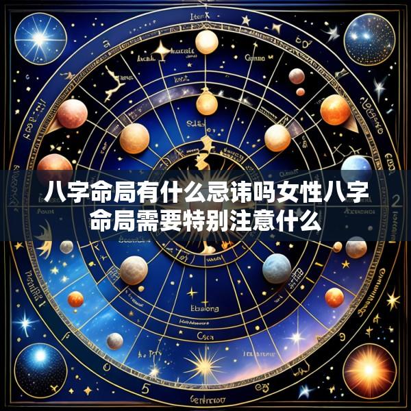 八字命局有什么忌讳吗女性八字命局需要特别注意什么