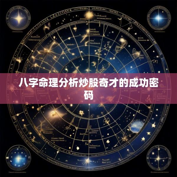 八字命理分析炒股奇才的成功密码