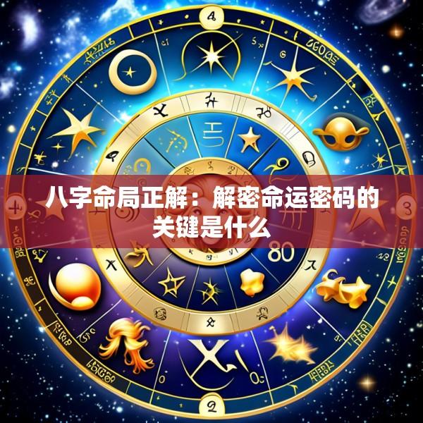 八字命局正解：解密命运密码的关键是什么