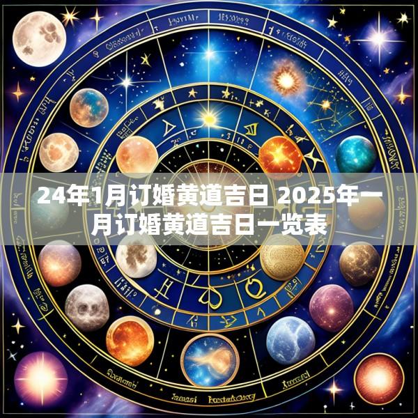 24年1月订婚黄道吉日 2025年一月订婚黄道吉日一览表