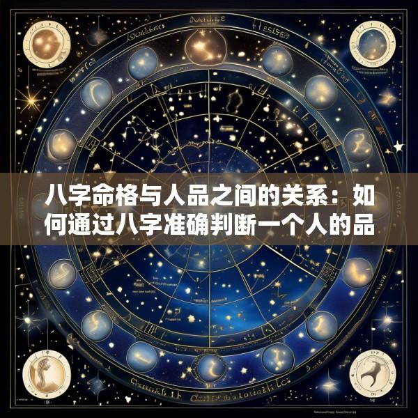 八字命格与人品之间的关系：如何通过八字准确判断一个人的品性