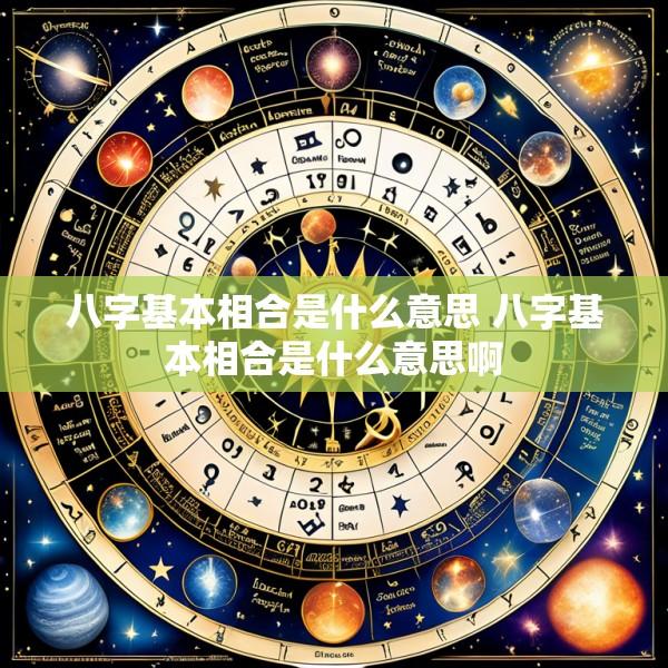 八字基本相合是什么意思 八字基本相合是什么意思啊