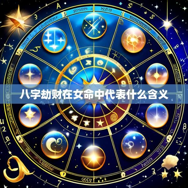 八字劫财在女命中代表什么含义