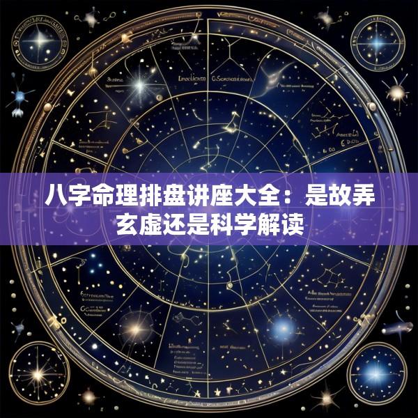 八字命理排盘讲座大全：是故弄玄虚还是科学解读