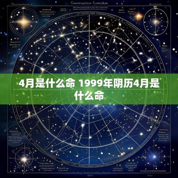 4月是什么命 1999年阴历4月是什么命