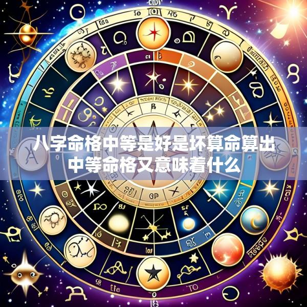 八字命格中等是好是坏算命算出中等命格又意味着什么