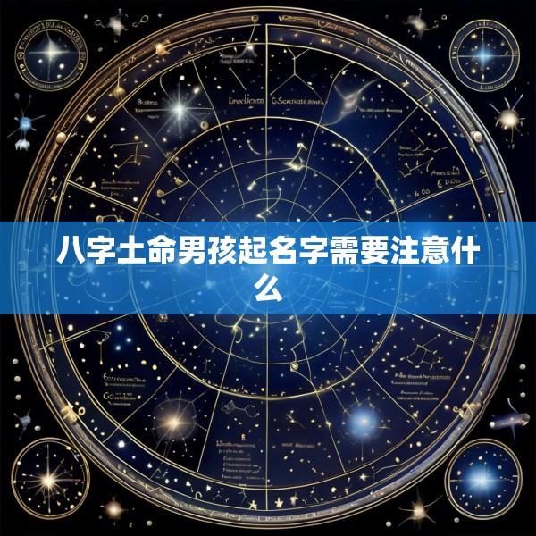 八字土命男孩起名字需要注意什么