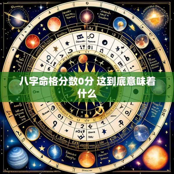 八字命格分数0分 这到底意味着什么