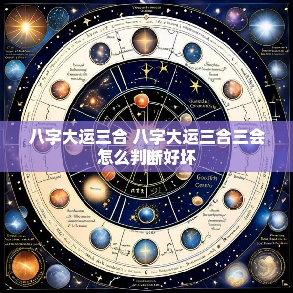 八字大运三合 八字大运三合三会怎么判断好坏