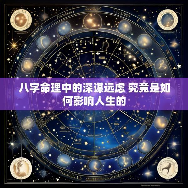 八字命理中的深谋远虑 究竟是如何影响人生的