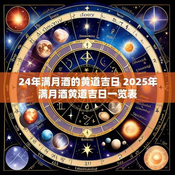 24年满月酒的黄道吉日 2025年满月酒黄道吉日一览表