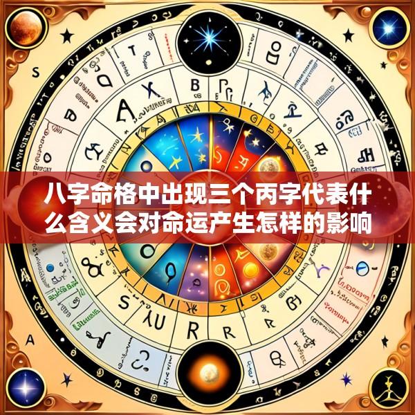 八字命格中出现三个丙字代表什么含义会对命运产生怎样的影响