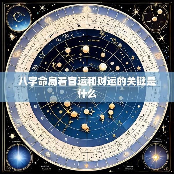 八字命局看官运和财运的关键是什么